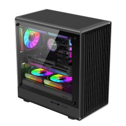 动力火车 智界V1玻璃侧透MATX台式机240水冷游戏主机电脑机箱