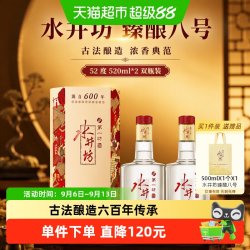 水井坊 浓香白酒礼盒 礼袋  浓香型 52%Vol. 包装 520ml