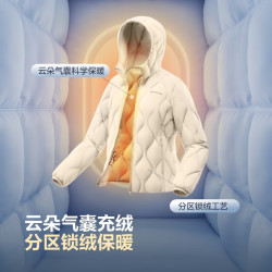 波司登 90鹅绒轻薄羽绒服连帽胶囊女短款百搭菱格纹内胆外套