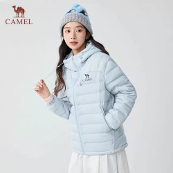骆驼 轻薄羽绒服女2026秋冬新款时尚百搭外套女流光风