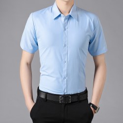金洋船 秋季春款长袖衬衫男士黑色衬衣修身商务正装棉质男白寸衣内搭白色