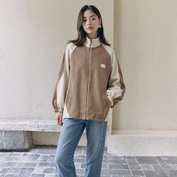 太平鸟 大师甄毛系列短款拼接毛呢外套高级感女