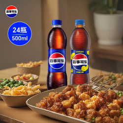 百事 混合口味 碳酸饮料混合装  百事可乐+清柠 瓶装 500ml