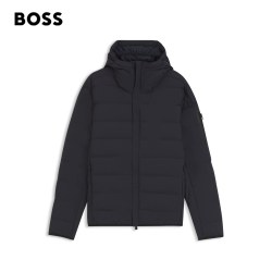 BOSS 博斯 男士26年冬季新款羽绒填充连帽夹克羽绒服