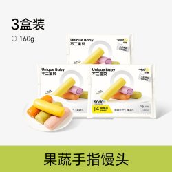 不二宝贝 手指馒头果蔬半成品营养早餐包搭无添加婴儿童宝宝辅食