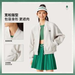 李宁 卫衣女士运动生活系列外套棒球领茄克春秋休闲针织运动服