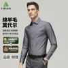 杉杉 秋季商务纯色免烫衬衫男士高档正装长袖衬衣