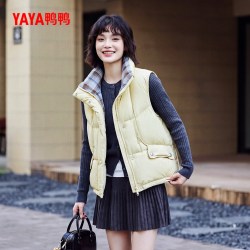 鸭鸭羽绒服 鸭鸭26秋冬新款羽绒马甲短款休闲百搭气质时尚款立领潮流保暖马夹