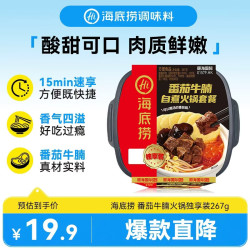 海底捞 自热火锅 方便速食免煮速食出游零食番茄牛腩火锅独享装267g
