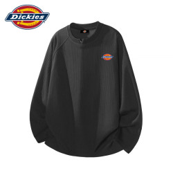 Dickies 美式复古休闲长袖T恤男士2026秋季新款宽松舒适百搭潮牌上衣服装 黑色