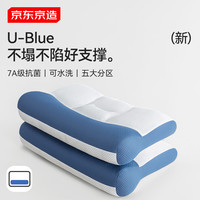 京东京造 U-Blue优蓝枕 枕头护颈枕芯深度睡眠颈椎枕 A类 一对装