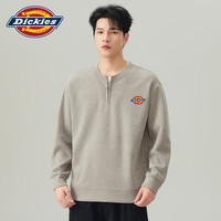Dickies 日系复古休闲长袖T恤男士2026秋季新款宽松舒适百搭潮牌上衣服装 燕麦灰色