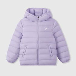 亚瑟士 中大童三防连帽羽绒服 粉紫 175