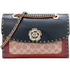 COACH 蔻驰 Parker系列 女士斜挎小方包 29416 B4M2 黑色经典印花 中号