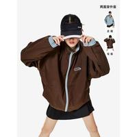 ICH MODE 美式开衫外套女春秋宽松休闲运动夹克上衣防风