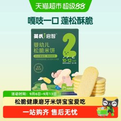 英氏 婴幼儿松脆米饼香蕉椰奶为宝宝磨牙饼干儿童零食