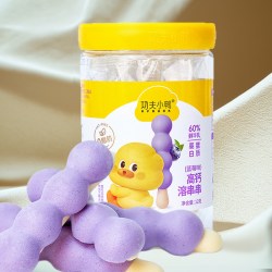 功夫小鸭 高钙溶串串儿童零食牛奶棒草莓蓝莓0脂肪高蛋白酥脆易溶