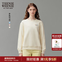 TEENIE WEENIE 小熊女装 圆领简约休闲卫衣 乳白色 M(165)