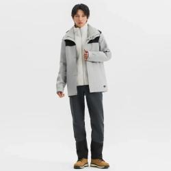 迪卡侬 户外三合一外套男抓绒夹克登山服