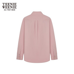 TEENIE WEENIE 小熊刺绣长袖衬衫 浅粉色 L