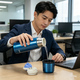 THERMOS 膳魔师 保温杯高真空不锈钢男女士随身杯子弹头弹盖保温水杯子TCDX-330 蓝色