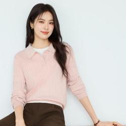 伊芙丽 羊毛绞花针织衫2026春季新款