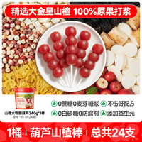 秋田满满 糖葫芦山楂棒鸡内金棒棒糖无添加零食送婴儿宝宝儿童食谱