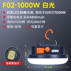 温唯 WW-F02 便携版 LED灯泡 500w白光 USB电显长续航