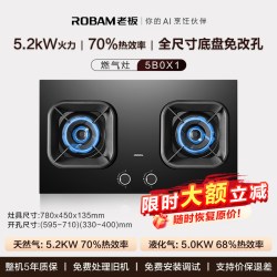 老板 燃气灶5B0X1天然气煤气灶家用双灶补贴官方旗舰正品
