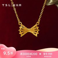 移动端、88VIP：谢瑞麟 黄金项链蝴蝶结足金套链5G足金工艺项链女XR549