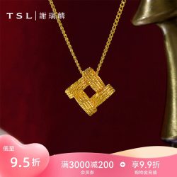 谢瑞麟 黄金项链几何足金套链5G足金工艺项链女士XR556