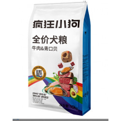 疯狂小狗 彩虹牛肉青口贝中大型犬粮狗粮金毛萨摩成老年犬幼犬通用