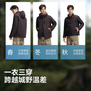 波司登 B260341313 90鹅绒连帽羽绒服 暗川紫 S