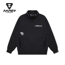 Aape +运动男装秋冬半高领字母图案印花宽松版卫衣3969XXJ