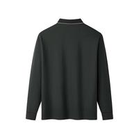 海澜之家 长袖POLO衫 绿灰 M 170/88A