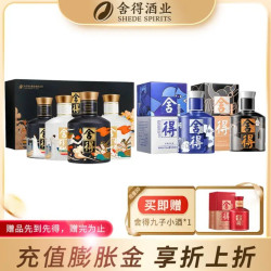 舍得 艺术舍得大典小酒礼盒 浓香型白酒 黑色+蓝色（共7瓶）
