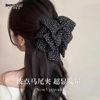 百亿补贴：ANGRY BIRDS 法式蝴蝶结马尾夹抓夹发量少2026新款女童高级感赫本风