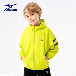 百亿补贴：美津浓 儿童连帽外套防水拼色薄款春秋防风男女中大童
