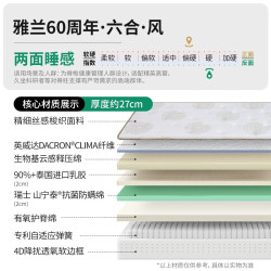 雅兰 六合系列 乳胶弹簧床垫