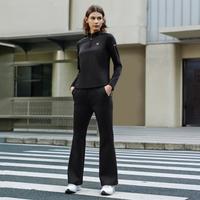 FILA 女装健身运动T恤女士基础简约立领高弹针织长袖衫