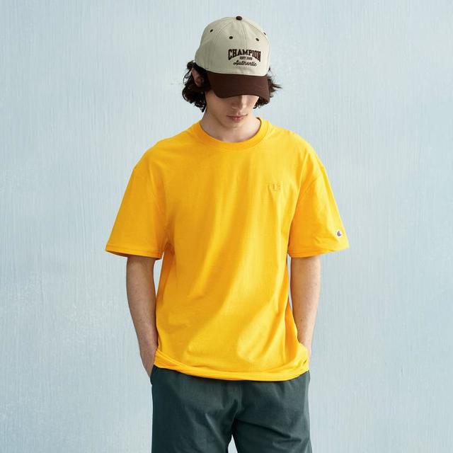 Champion 刺绣同色小C logo圆领短袖T恤