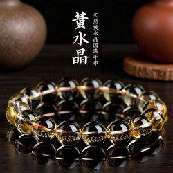 XIYOOMI 天然7A级黄水晶手串  靓丽吸睛水晶圆珠文玩佛珠手链 6A级天然黄水晶 11~11.8mm单圈（18颗左右）
