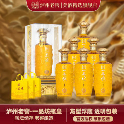 泸州老窖 中秋好礼！一品坊瓶皇 浓香型白酒 高端商务宴请 52%vol 500mL 6瓶 原箱(单瓶折合49.8元)