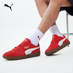 PUMA 官方 2024新款男女同款复古休闲鞋 PALERMO SPECIAL德训鞋板鞋 397549-01/红心芭乐德训鞋 45