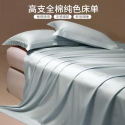 IVYKKI 100棉高支贡缎长绒棉床单高级感床上用品搭配加密全棉纯棉床单