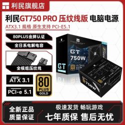 利民 GT750 PRO 黑色 金牌全模组压纹线 全日系电解电容 电脑电源（七年质保）