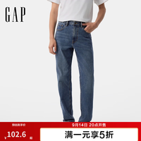 Gap 男装2025春季微弹中腰柔软直筒牛仔裤百搭休闲长裤720830 中度水洗 30 (170/80A)亚洲尺码