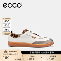 ecco 休闲鞋女 26年秋季时尚百搭板鞋德训鞋 柔酷11号235813 暖米棕/白色/驼色（牛皮革）23581361581 36 （尺码偏大，建议拍小一码）
