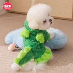 嬉皮狗 狗狗衣服恐龙变身装万圣节搞怪泰迪比熊两脚宠物狗衣服0593