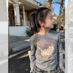 西西家女童2026春款长袖T恤儿童百搭打底上衣JX88821